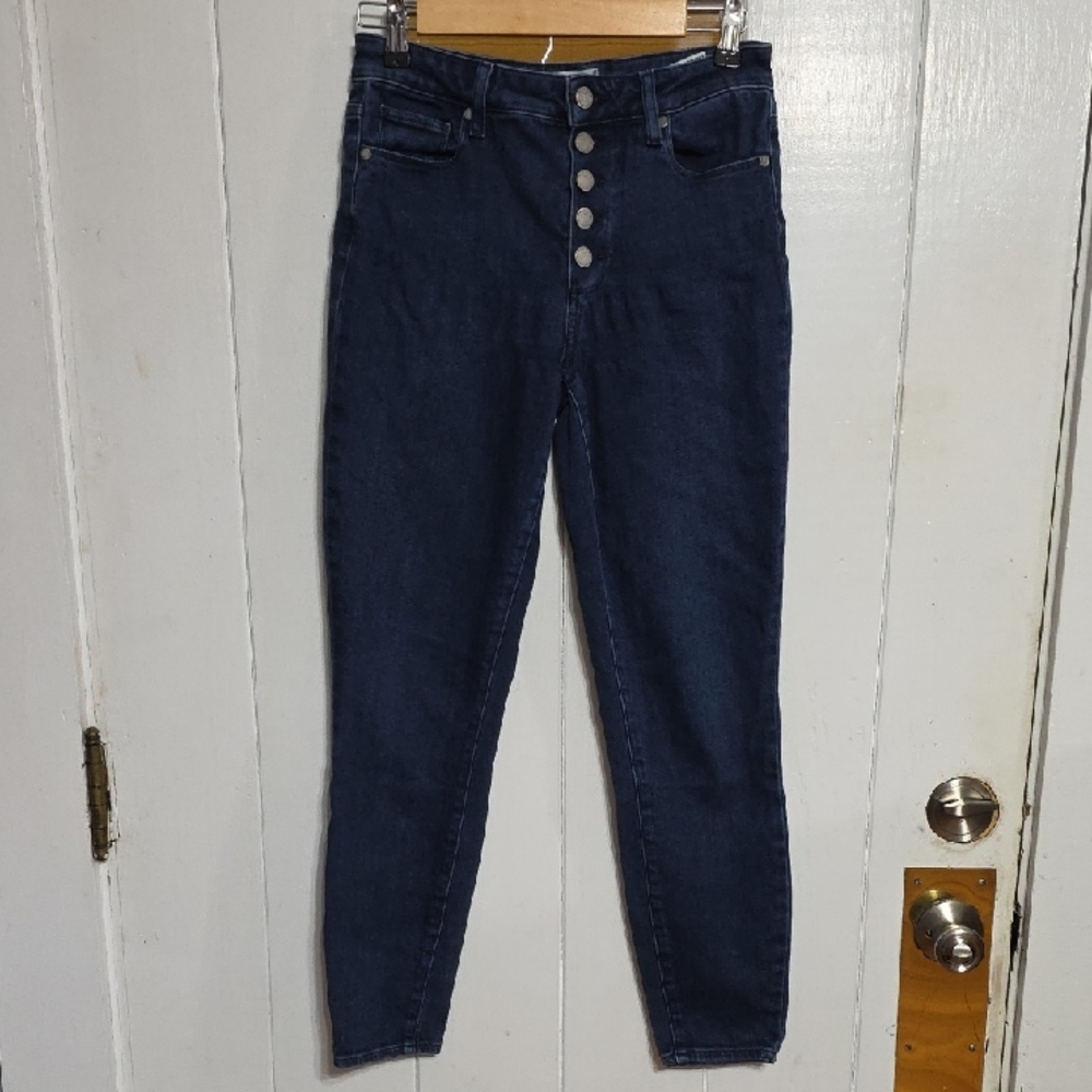 Paige Hoxton Ankle Jeans Womens/Juniors Button Fly Stretch Sz 28 GUC READ